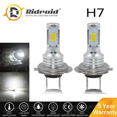 2x H7 LED Headlight Bulb For Kawasaki Ninja ZX6R ZX636C 2003-2006 ZX636E 2013-14 • $11.99