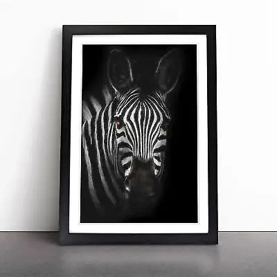 Zebra In The Shadows In Abstract Animal Wall Art Print Framed Picture Poster • £14.95