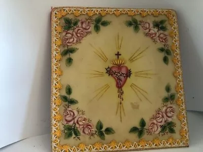 Vintage Catholic Church Hand Painted Burse Vestment • $275