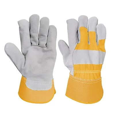 $10.39 • Buy Industrial Welding Gloves Heat/Fire Resistant Cow Leather Welding Work Gloves 