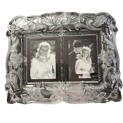 Mikasa Wedding Frame Dual Photo Picture Frame Decorative Frosted Grapes • $37.77