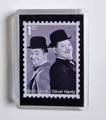 Laurel And Hardy - SMALL Fridge Magnet 58 X 42mm 'stamp Style' • £2.40