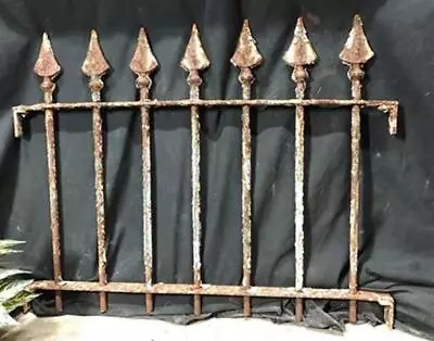 Wrought Iron Fence Panel Architectural Salvage Grate Garden Art Vintage A22 • $144