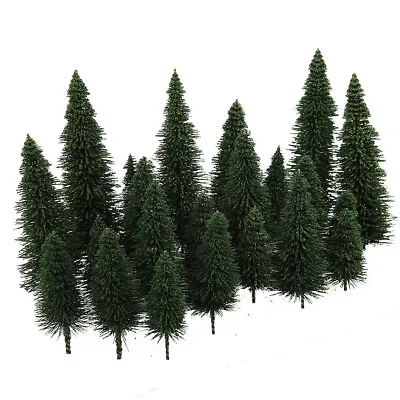 40pcs Miniature Scenery Model Pine Trees Deep Green Pines For HO O N Z Scale • $19.99