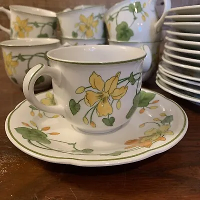 VILLEROY & BOCH - Geranium Teacup/coffee Made In Germany  Set Of 12 (24pc) HTF • $127