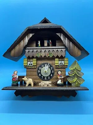 River City Novelty Cuckoo Clock With Dancers Dog Christmas Tree Woman Engstler • £61.74