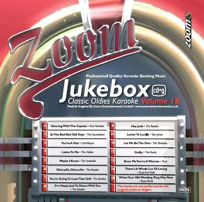 £3.95 • Buy Zoom Karaoke - Jukebox Classic Oldies 1960s/1970s - CD+G - Volume 18