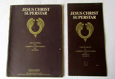 (2) JESUS CHRIST SUPERSTAR Songbook & Dialogue Book - Andrew Lloyd Webber • $15