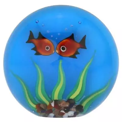 GlassOfVenice Murano Glass Aquarium With Goldfish • $144.95