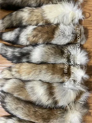 2pcs/5pcs/10pcs-16  Grass Fox Tail Natural Fur Tail Keyring Costume Cosplay • $12.50