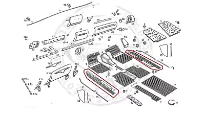 Mercedes W180 door Sill Rubber Mat Full Set. • $215.80