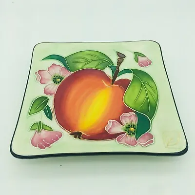  J McCall Apple Plate Trinket Dish Hanging Square Blue Sky Corp 2004 • $9.99