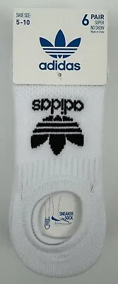 NEW Adidas Originals Classic Superlite Sneaker Socks Sz 5-10 White 6 Pairs Women • $14.90