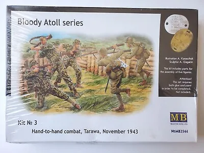 Master Box 1:35 WWII Bloody Atoll Combat Tarawa 1943 Model 5 Figure Kit MB3544 • $26.99