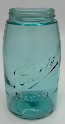 012 Vintage Aqua BALL Mason Quart Jar  - Dropped  A  • $5.50