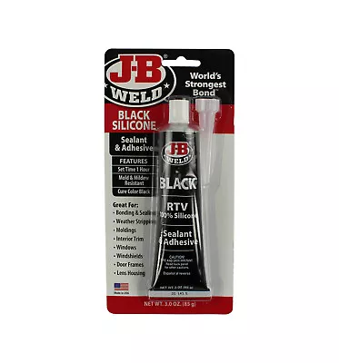 JB Weld Black Silicone Sealant & Adhesive RTV 85g Automotive Metal Rubber #31319 • $22.95