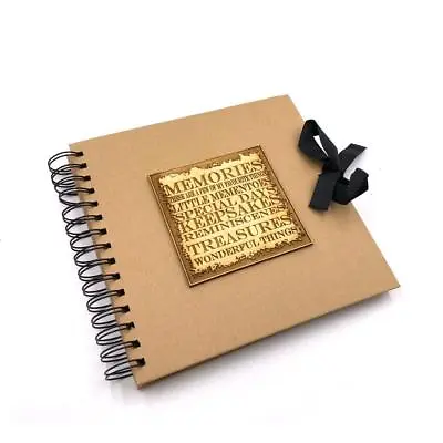 £15.11 • Buy Raised Words Memories Book Brown Scrapbook Photo Album BRSCR-2