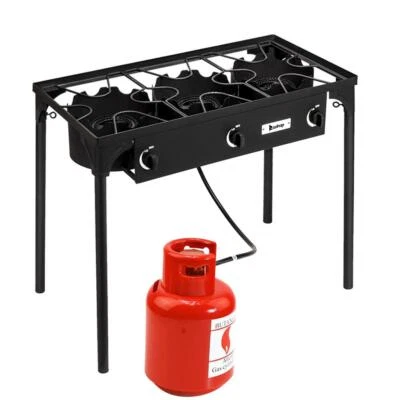 $106.99 • Buy ZOKOP Propane 225,000-BTU 3 Burner Gas Cooker Outdoor Camp Stove BBQ Grill US