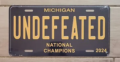 University Of Michigan  UNDEFEATED License Plate 2024 • $11.95