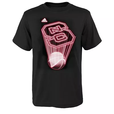 $6.99 • Buy NC State Wolfpack NCAA Adidas Youth Black  Glow Explode  T-Shirt