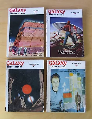 Galaxy Science Fiction Magazine 1951 / 1953 Bundle Of 4 Issues. • £9.95