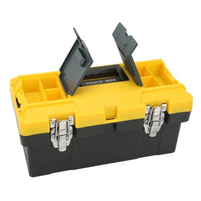 £36.04 • Buy Electrician Hardware Tool Box Non Lost Plastic Easy Access Handheld 2 Layer