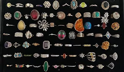 Beautiful Vintage~Modern Costume Cocktail Rings Lot 85 Pieces • $250