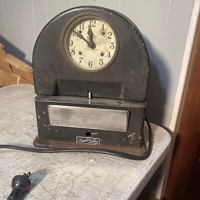 OLD SIMPLEX TIME RECORDER TIME CLOCK VINTAGE AS-IS Rare Massachusetts USA. Parts • $59.97