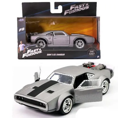 $28.95 • Buy 1:32 Fast And Furious 8 Dom's Ice Charger Dodge Grey Jada Diecast Model Car Toy