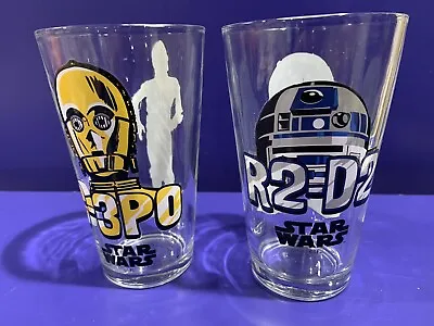 Star Wars - Set Of Two 16 Oz Pint Glasses - R2-D2 And C-3PO. • £15.42