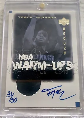 2000-01 Upper Deck Encore NBA Warm Ups Patch Auto /50 Tracy McGrady #TM-A RARE • $999