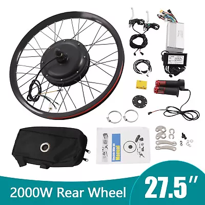 72V 27.5  Rear Wheel E-Bike Motor 2000W LCD Electric Bike Bicycle Conversion Kit • $361