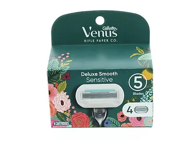 Gillette Venus Razor Blade Refills Deluxe Smooth Sensitive 5 Blade- Pack Of 4 • $14.99