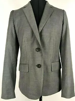 J.CREW Super 120's Womens Blazer Jacket Size 2 Grey Wool With Hole Damage J Crew • $2.95