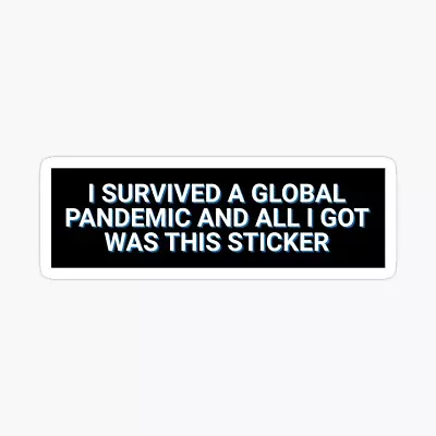 I Survived A Global Pandemic And All I Got Was This Sticker Size 5  Decal Vinyl • $6.45