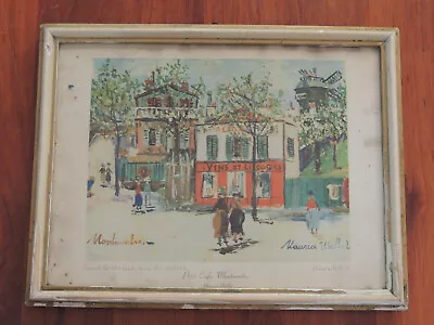 Maurice Utrillo Petit Cafe'MontmartreNew York Society Fine Art Publishers USA • $100