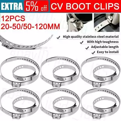 12 PCS Hoop Snap Hose Fasteners Ear Type Extension Clip Joint Boot Crimp Clamps • $9.95