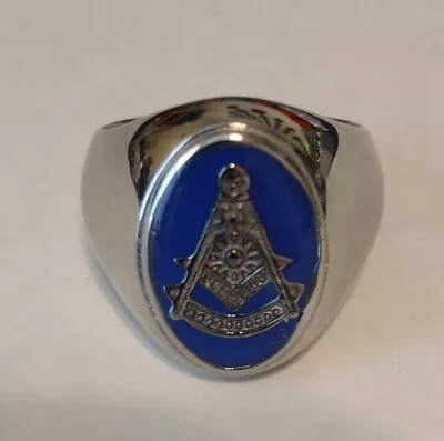Silver Masonic Ring (SIZE 11) Freemason Knights Templar Mason Past Master  • $19.95