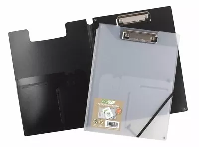 A5 Foldover Clipboard With Two Storage Pockets Writing Pad Fold Document Holder • £4.99