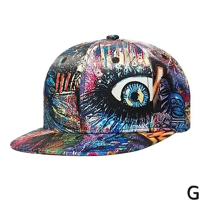 Multicolour Printed Abstract 3D Graffiti Baseball Cap Hip-Hop Snapback Hat     G • £14.99