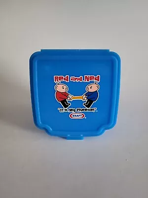 Vintage Kraft Cheese Singles Container Red And Ned “It’s My Cheese!” Promo Blue • $19.98