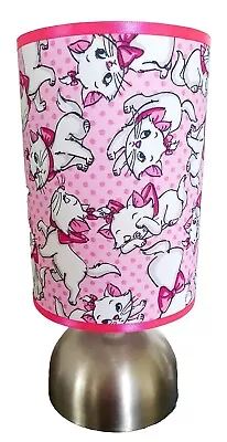 Bedside Touch Lamp Night Light Fabric Shade Aristocats Marie Disney Cats Bulb  • $79.98