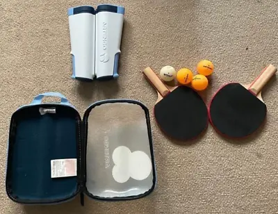 Artengo Rollnet Portable Ping Pong Table Tennis Table Top Set Case Bats & Balls • £13.99