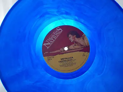 Metallica Creeping Death 1984 Clear Marble Blue Music For Nations CV12KUT112 • $229.80