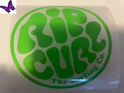 1 X Green Round Ripcurl The Surfing Co Permanent Vinyl Decal Car Surfboard A • $9.99