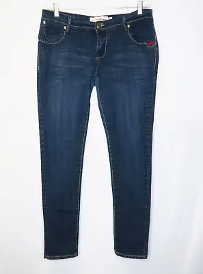 Ecko Red Denim Womens Dark Wash Skinny Jeans Sz 9/10 Stretch Back Pocket Design • $14.63