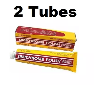 Simichrome TUBE-50G Outshining Metal Polish 1.76 Oz Prevents Tarnishing 2 PACK • $25.76