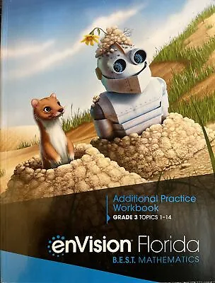 Grade 3 Envision Florida B.E.S.T. Mathematics Additional Practice Workbook 2023 • $29.99