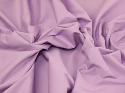 Minerva Kingston Woven Stretch Cotton Sateen Fabric Lilac - Per Metre • £7.18
