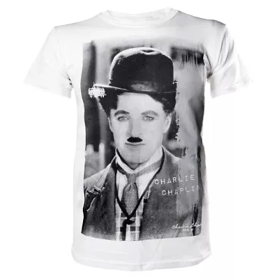 Charlie Chaplin - White T-Shirt Unisex Size L Bioworld Merchandising • £29.28